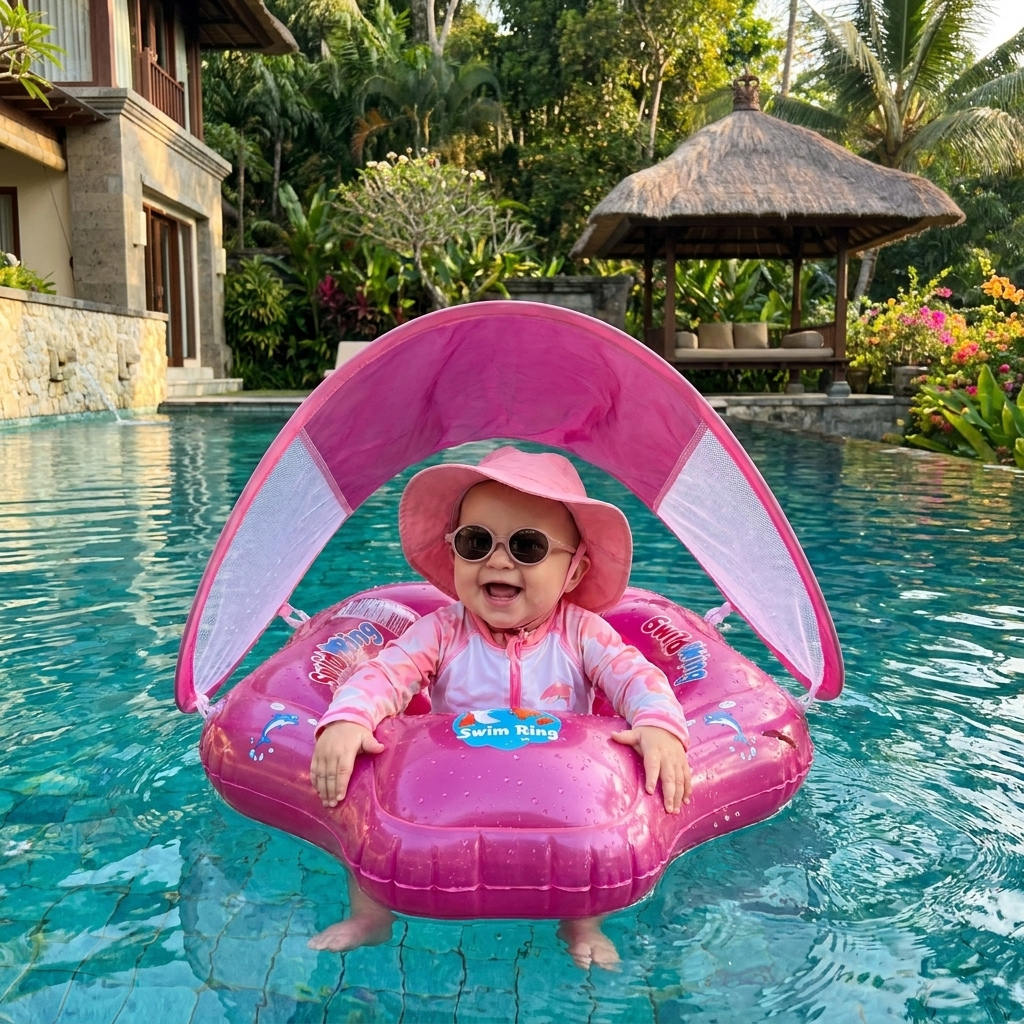 Inflatable baby float